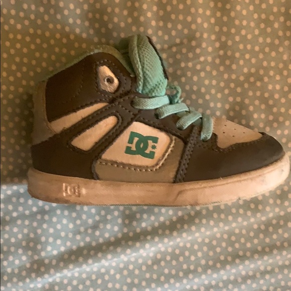DC Kids 2-7 REBOUND UL MID-TOP Mint Sneakers US 6 - Picture 2 of 5